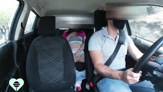 Crazy Hot young women masturbates in my uber and does not