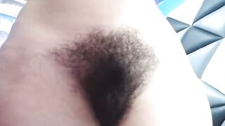 Bushy older snatch, close-up, amateur