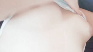 Bored 19 yo records tape masturbating on her cellphone - Hana