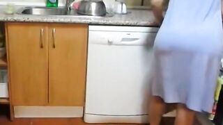 Older cougar under dress no lingerie, private, amateur