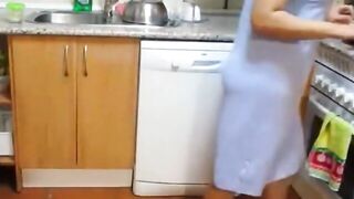 Older cougar under dress no lingerie, private, amateur