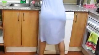 Older cougar under dress no lingerie, private, amateur
