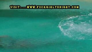 Amateur Eyla gets her butt banged by Kristof Cale poolside