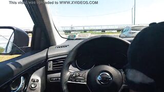 Blowing Penis inside Beach Parking Lot