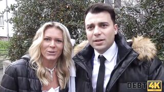 DEBT4k. Debt collector fucks the bride inside white dress