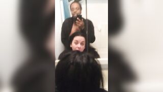 Bent over and nailed inside friends restroom