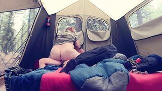 Lovers Fucking into A Tent