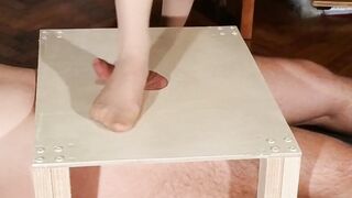 Nylon tight foot penis stomping by gothic dom pt2