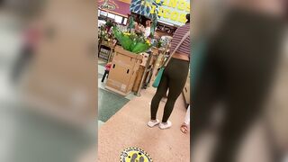 Hispanic eighteen candid butt into grocery store