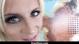 Blonde Stepmom Gets in Fucking With Her Stepson