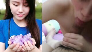 M'sian 19 yo GF Yip Wen Jia loves blowing her BF's fat dick