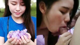 M'sian 19 yo GF Yip Wen Jia loves blowing her BF's fat dick