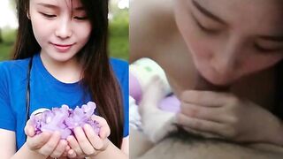 M'sian 19 yo GF Yip Wen Jia loves blowing her BF's fat dick