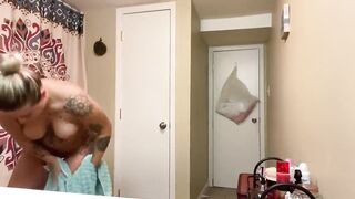 Spying on beautifully thick 22 yr mature Kelly