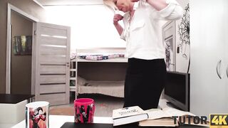 TUTOR4K. Cunning disciple uses tea to seduce and screwed experienced