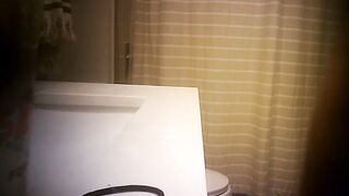 Bae Sister Caught Peeing and Taking A Shower Spycam