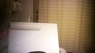 Bae Sister Caught Peeing and Taking A Shower Spycam