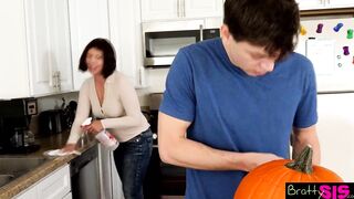 Brother Fucks StepSister Right Next To Milf!