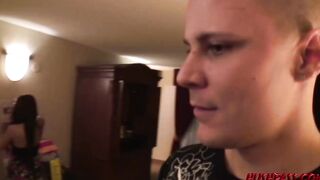 Hot Ann Marie shows exactly what hotel beds are made