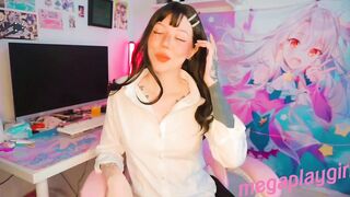 NAGATORO POSING SEMPAI AGAIN WITH DILDO CONTROL AND SLOPPY FELLATIO