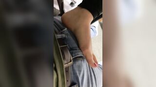 My Boss Uses Her Foot Under Table