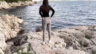 BIG CREAMPIE ON MY FACE CUMWALK (RISKY OUTSIDE )