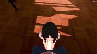 Pieck Finger gets a facial before getting pov banged against