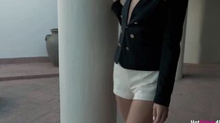 Screaming A-Cup 19 Year Old Naveen Ora Takes That Manhood On Her