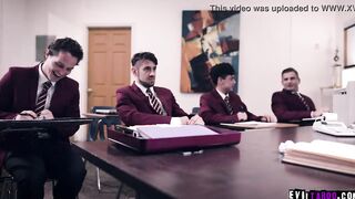 View an ultimate gang bang session with these lusty unruly students
