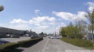 Dutch chick picked up and plowed