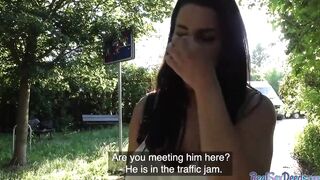 Bigtit european pulled into outside before fellatio ad sex