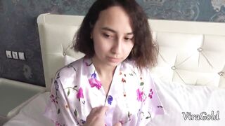Screwed a slim step daughter pouring sperm on her little