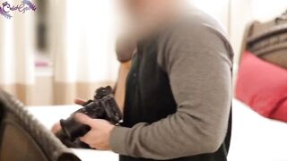 Hot Blindfolded Hotwife Screwed By big black cock Bull