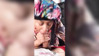 She enjoying blowing cock