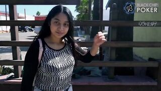 A school chick gets wild with a toy into her