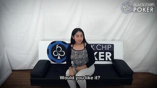 A school chick gets wild with a toy into her