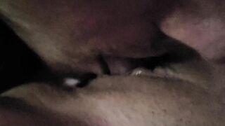 Licking her little soak cunt