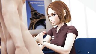 Samsung Sam Assistant gets creampied by a customer - 3D