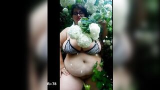 Older BBW Mega-Boobs Outdoor