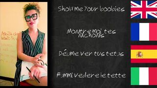 SCHOOLMISTRESS JOI learn foreign languages with XVIDEOS. Lesson one: Jugs