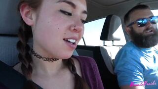 Creampied into Vehicle Before Outdoors Coffee Shop: BrandiBraids