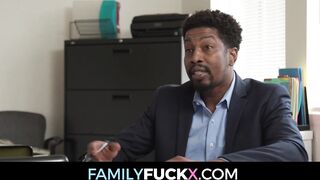 Alexis Tae Fucks Her Step Dad And His big black cock Deep