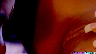 Big Tit glamour lesbians making out and pussylicking