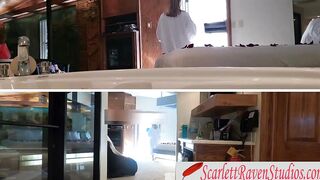 goddess fiance exposes and flashes the pizza deliveryman