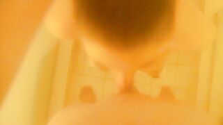 cougar sucks me inside the shower