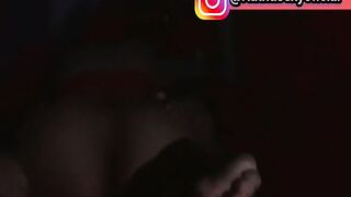 Hispanic dark haired riding the penis of a man from the