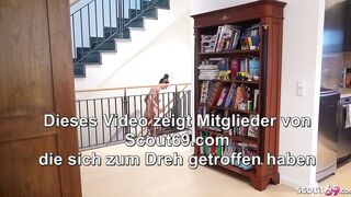 Slim German Milf caught nude inside kitchen and Seduce to