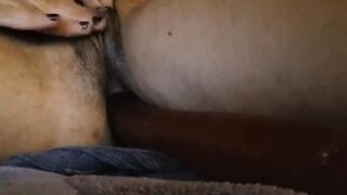 masturbating with a vibrator inside the butt