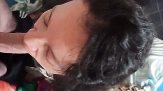 Adorable Mom Blowing the Cock until all the Milk comes