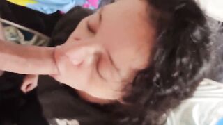 Adorable Mom Blowing the Cock until all the Milk comes